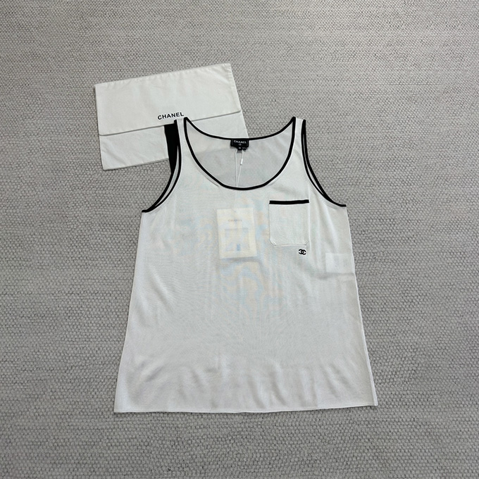 9A+ quality chanel silk-blend tank top